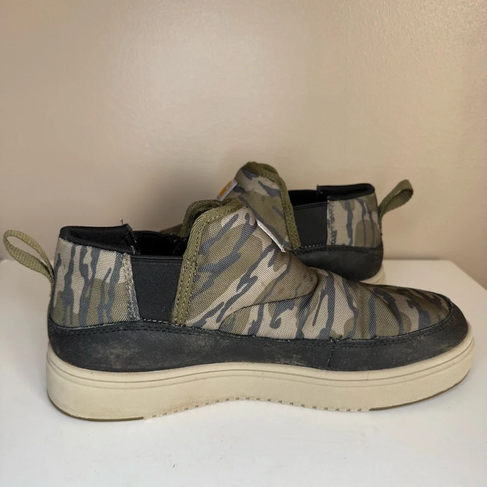 Carhartt Men’s Camo Detroit Canvas Mid Slip On Sneakers Workwear Outdoors Size 8